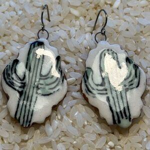 Handcrafted Clay Cactus Earrings